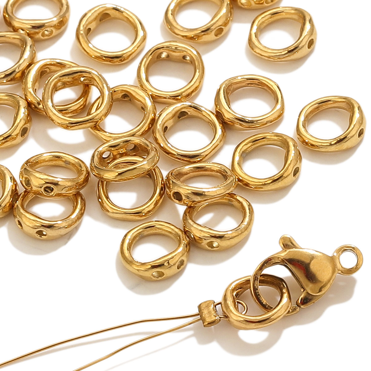 Jewelry Making Hobby - 20 قطعة من مشابك الفولاذ المقاوم