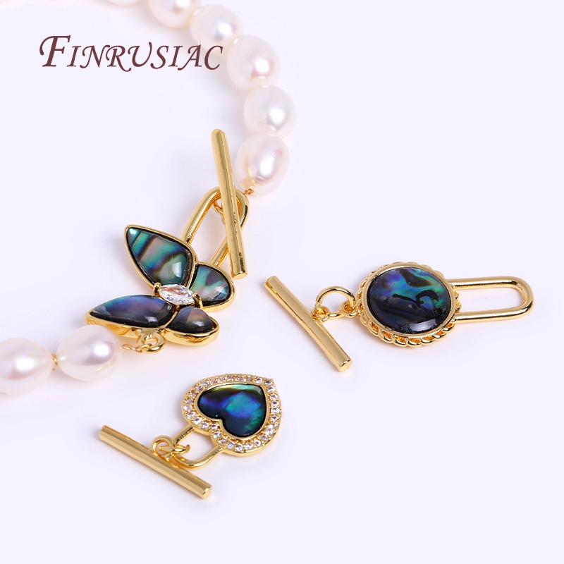 Toggle Clasp Gold - 3 نمط مطلية بالذهب أذن البحر