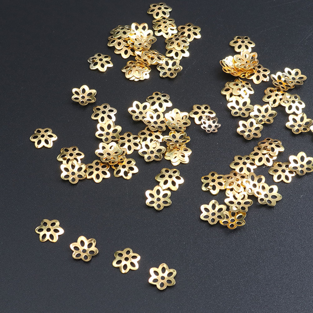 Jewelry Making Bali - طقم قبعات زهور من الخرز للأساور