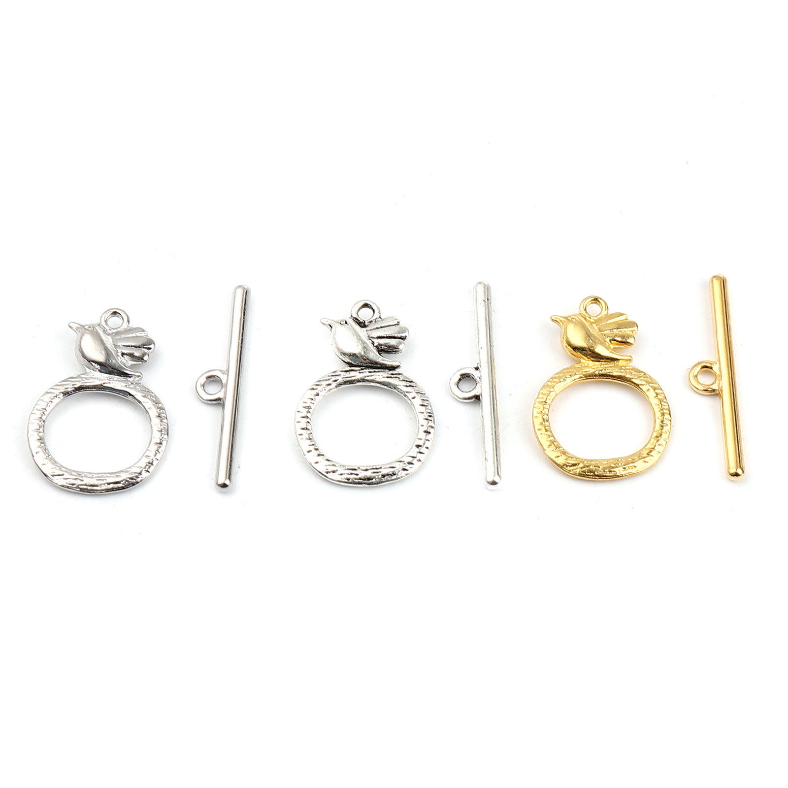 Toggle Clasp Gold - مجموعة من 20 مشبك تبديل من