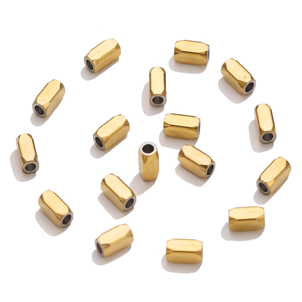 Jewelry Making Supplies Wholesale - 20 قطعة 18K الذهب الفولاذ المقاوم