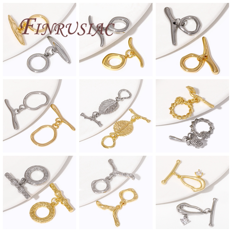 2/4 قطعة 18K مطلية بالذهب تبدي - مراجعة Toggle Clasp Gold وسعره