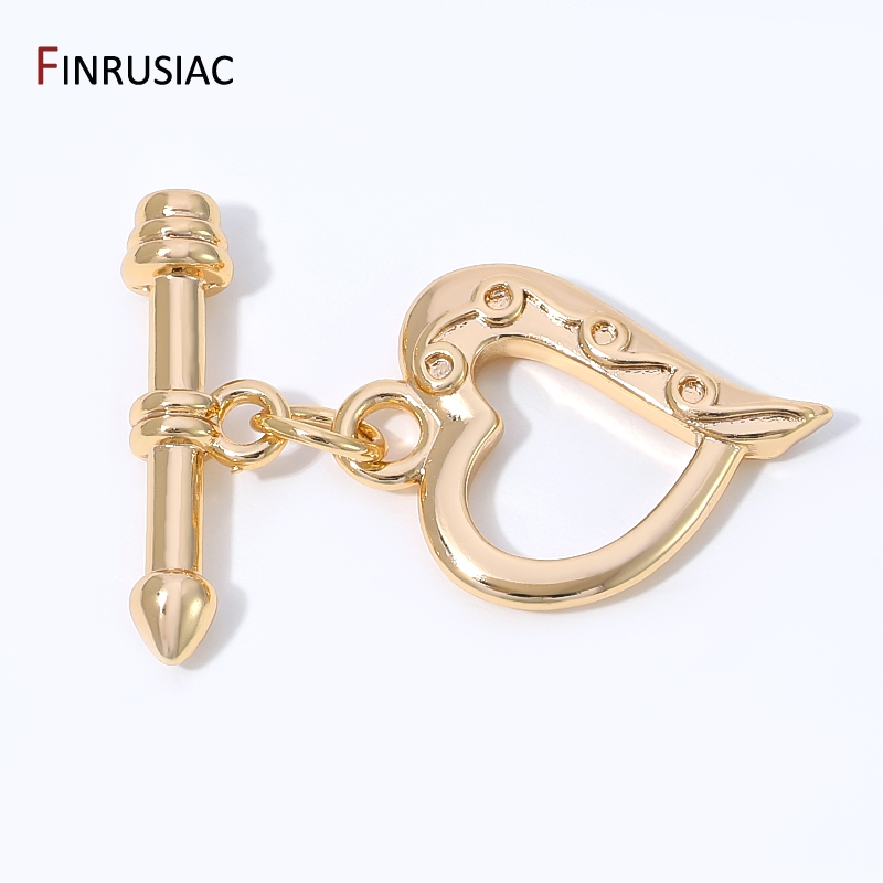 مشابك قلبية الشكل من النحاس ال - مراجعة Toggle Clasp Gold وسعره