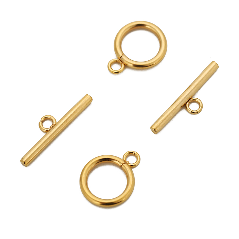 5/10 مجموعة/الحزمة الفولاذ الم - مراجعة Toggle Clasp Gold وسعره