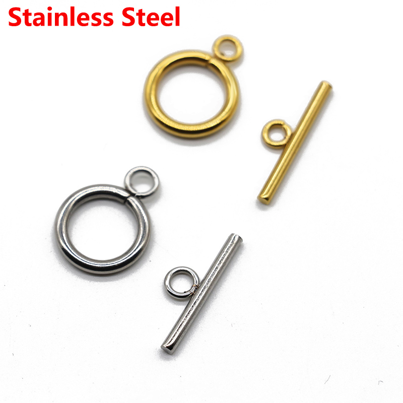 5/10 مجموعة/الحزمة الفولاذ الم - مراجعة Toggle Clasp Gold وسعره