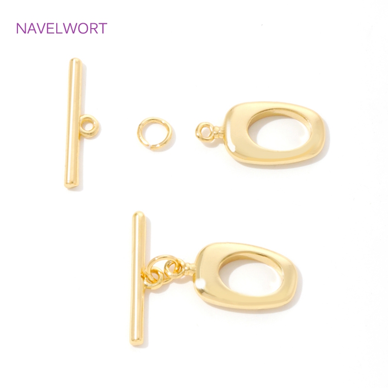 18K مطلية بالذهب النحاس غير ال - مراجعة Toggle Clasp Gold وسعره