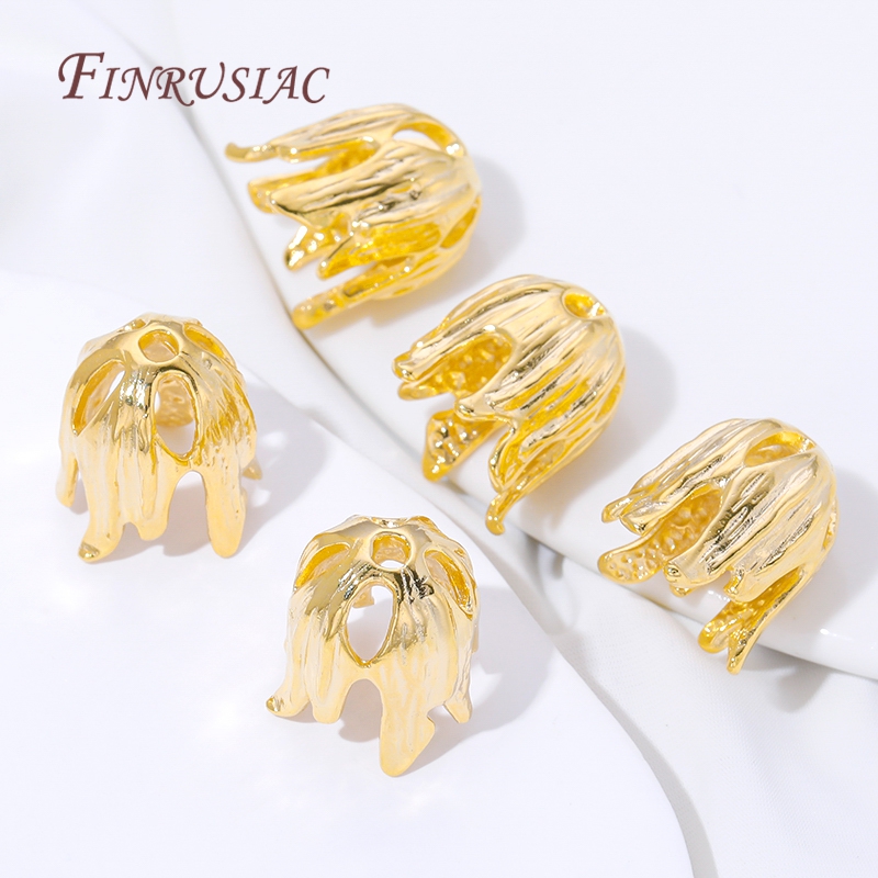 أغطية خرز ذهبية عيار 18 مطلية  - مراجعة Jewelry Making Supplies Wholesale وسعره
