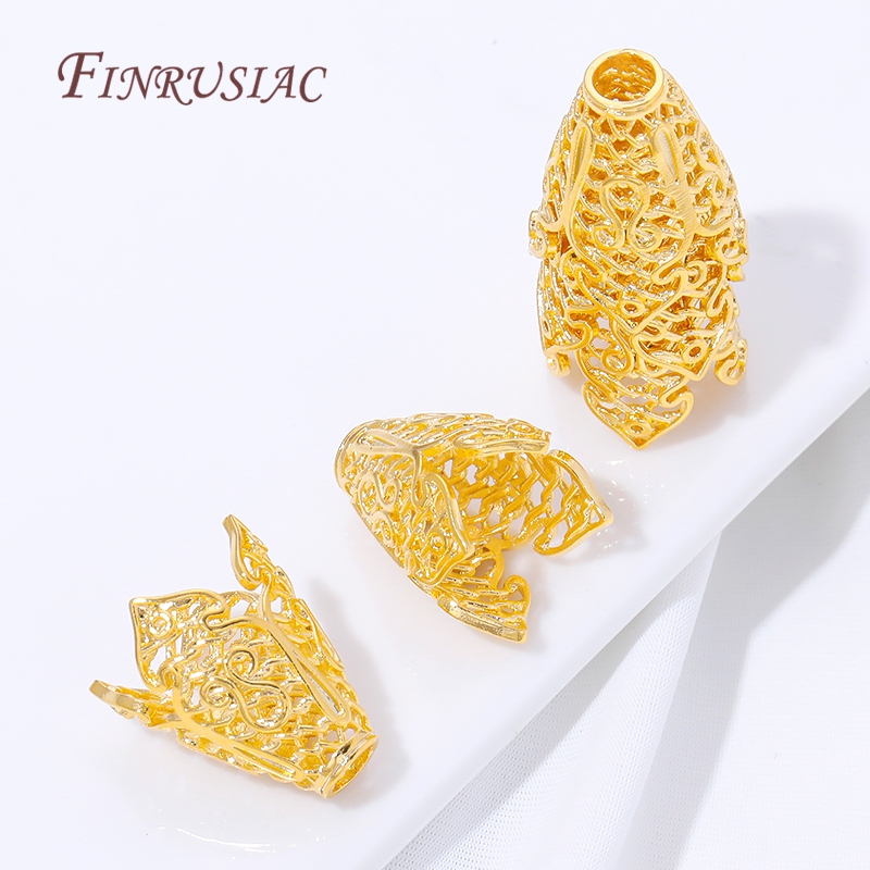 أغطية خرز ذهبية عيار 18 مطلية  - مراجعة Jewelry Making Supplies Wholesale وسعره