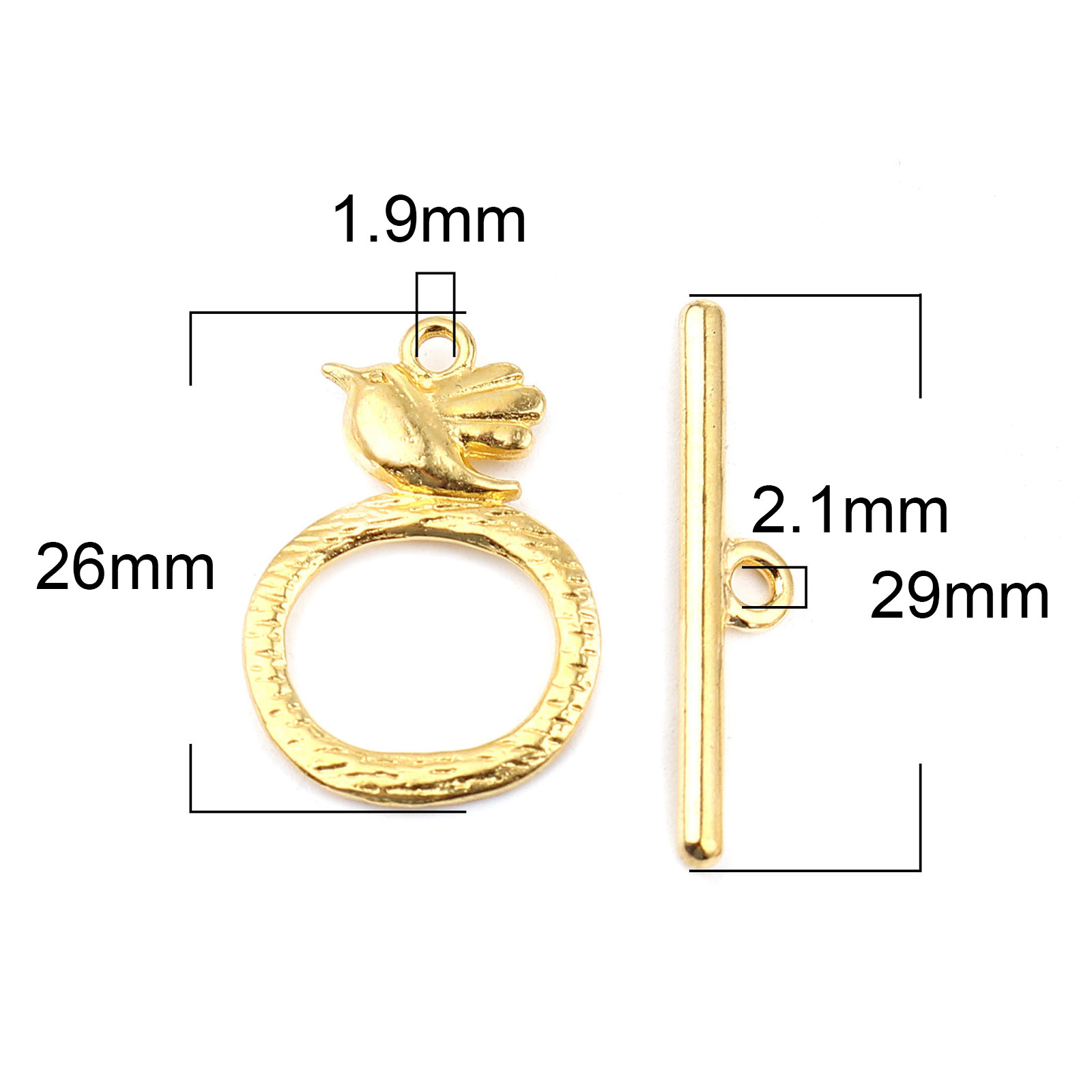 مجموعة من 20 مشبك تبديل من سبا - مراجعة Toggle Clasp Gold وسعره