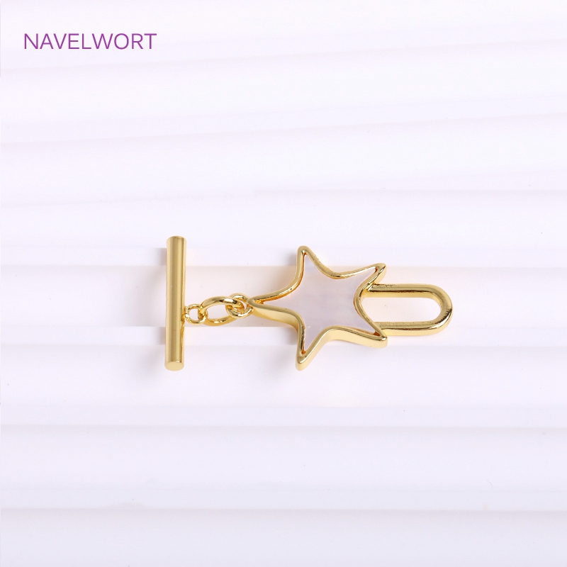 العصرية قذيفة الطبيعية الخماسي - مراجعة Toggle Clasp Gold وسعره