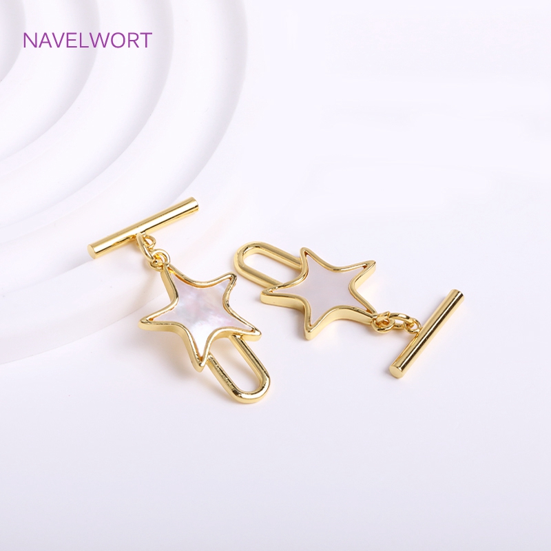 العصرية قذيفة الطبيعية الخماسي - مراجعة Toggle Clasp Gold وسعره