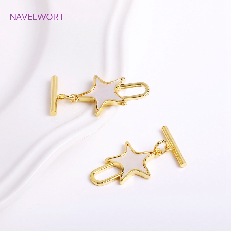 العصرية قذيفة الطبيعية الخماسي - مراجعة Toggle Clasp Gold وسعره