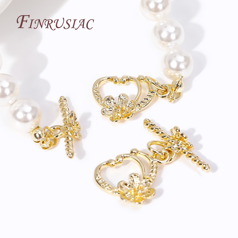 18k مطلية بالذهب القلب مع زهرة - مراجعة Toggle Clasp Gold وسعره