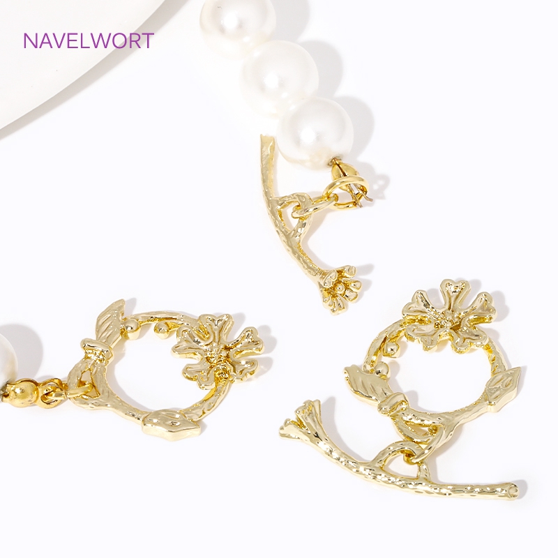العصرية 18K مطلية بالذهب زهرة  - مراجعة Toggle Clasp Gold وسعره