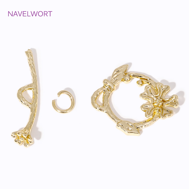 العصرية 18K مطلية بالذهب زهرة  - مراجعة Toggle Clasp Gold وسعره