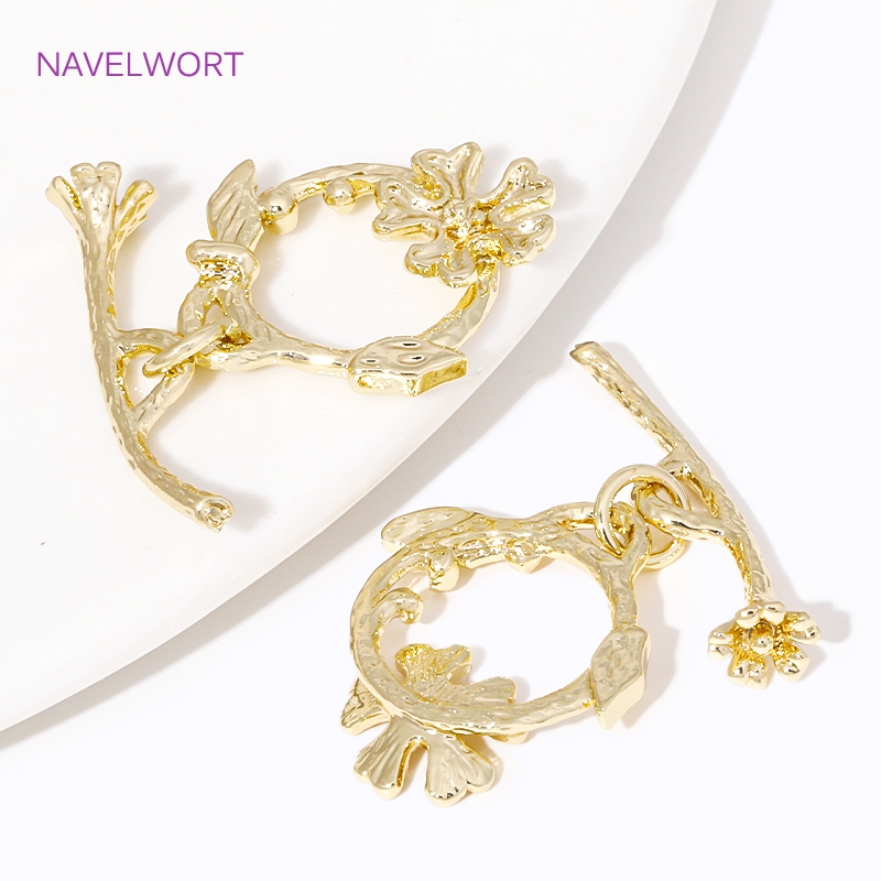 العصرية 18K مطلية بالذهب زهرة  - مراجعة Toggle Clasp Gold وسعره