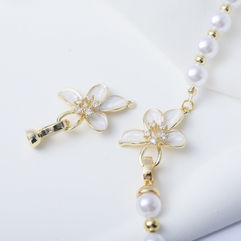 مشبك تبديل زهور مطلية بالذهب م - مراجعة Toggle Clasp Gold وسعره