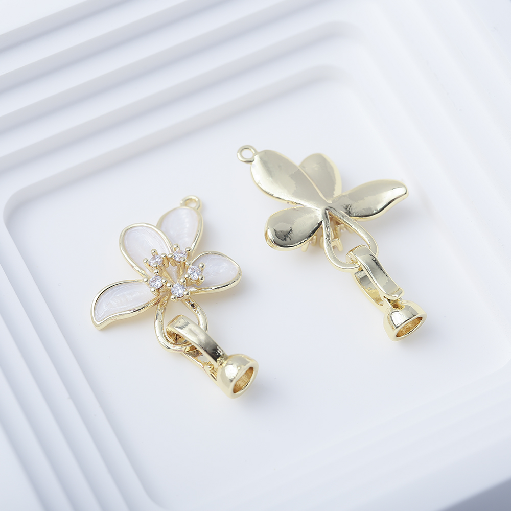 مشبك تبديل زهور مطلية بالذهب م - مراجعة Toggle Clasp Gold وسعره
